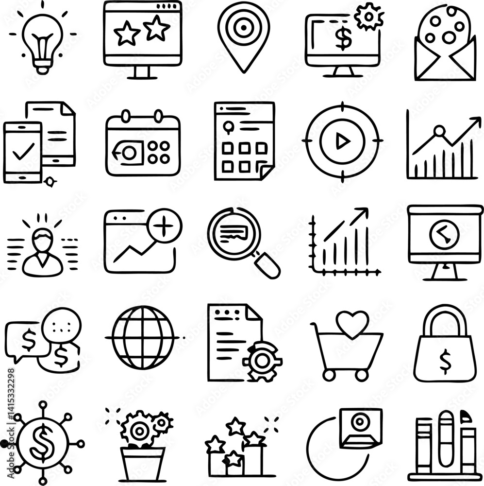 business icons set business icons set