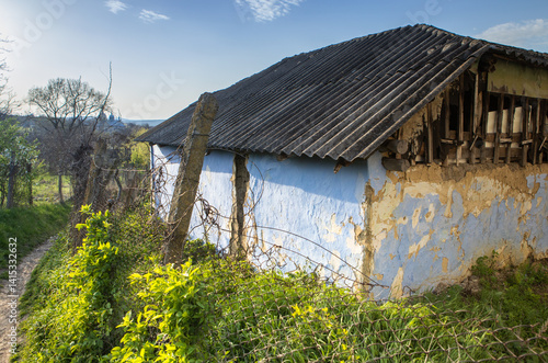 Beautiful rural landscape from the Republic of Moldova. Village life in spring.
