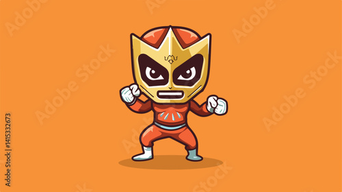 Colorful Mexican Wrestler Mask Battle Acrobat Costume Image