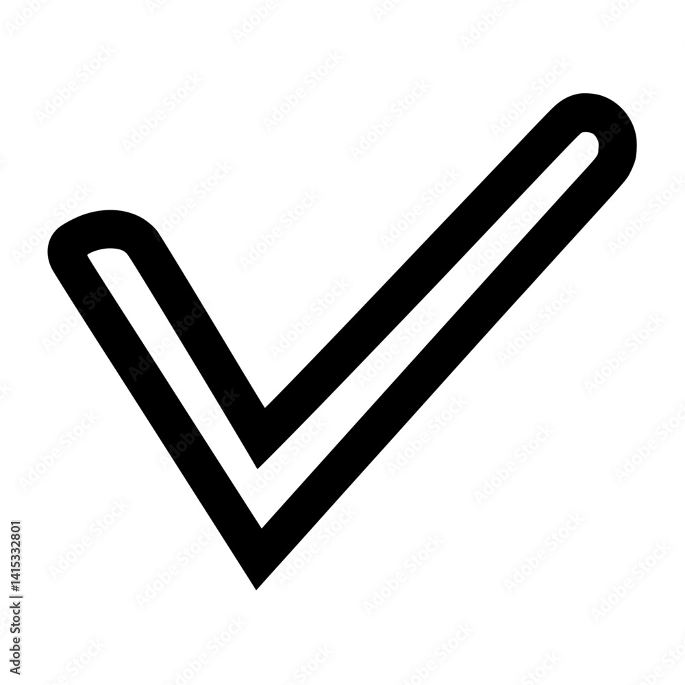Checkmark icon symbolizing completion and approval in a simple vector style Checkmark icon symbolizing completion and approval in a simple vector style