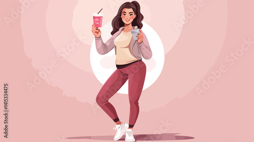 Young Fitness Woman Taking Selfie with Duck Face - Active Lifestyle Concept