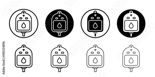 blood glucose icon Black and white outline vector