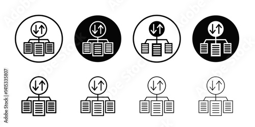 case priority icon Black and white outline vector