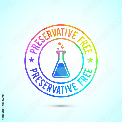 Preservatives free icon design illustration. No preservatives sign symbol in low poly style