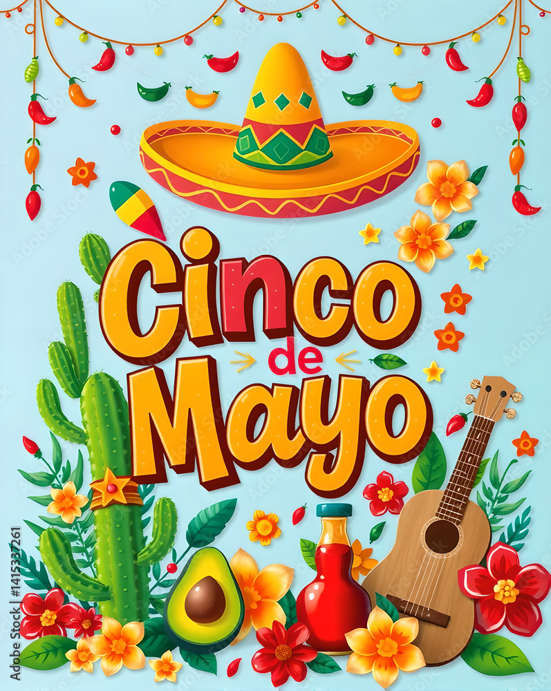 Naklejka premium Cinco De Mayo Image