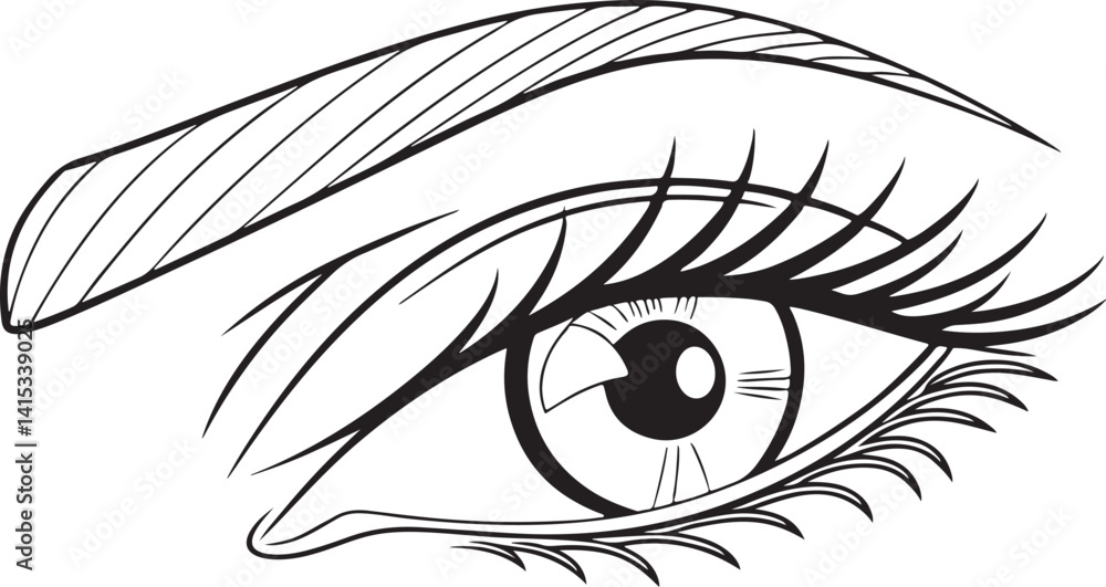 Obraz premium Eye icon set. Eyesight symbol. Retina scan eye icons. Simple eyes collection. Eye silhouette - stock vector.