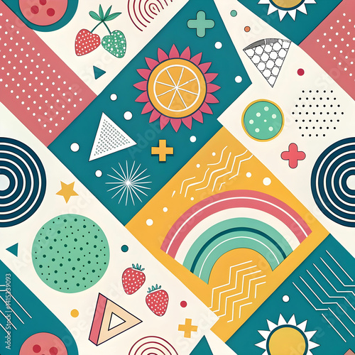 background with fun colors vector design