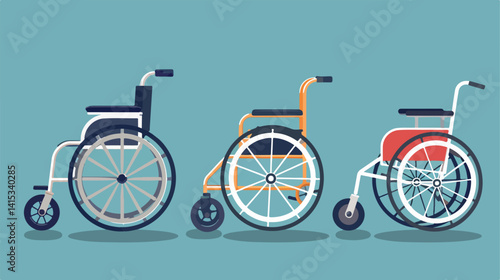 Professional Wheelchair Design Medical Element Icon Vector Illustration