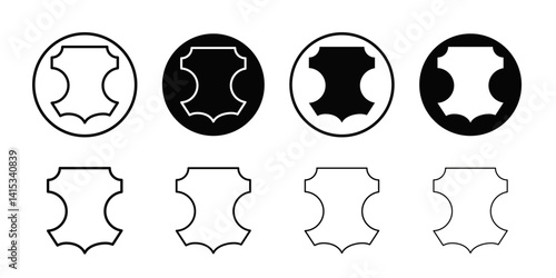 Leather Icon Black and white outline vector