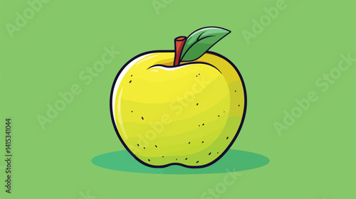 Apple Fruit Vector Illustration in One Line Sketch Style
