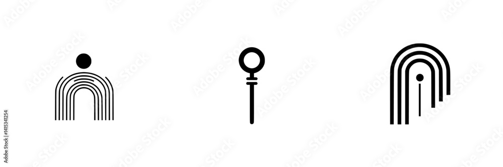 Vector illustration icons depicting geometric shapes and lines in a minimalist style with abstract designs suitable for various applications Vector illustration icons depicting geometric shapes and lines in a minimalist style with abstract designs suitable for various applications