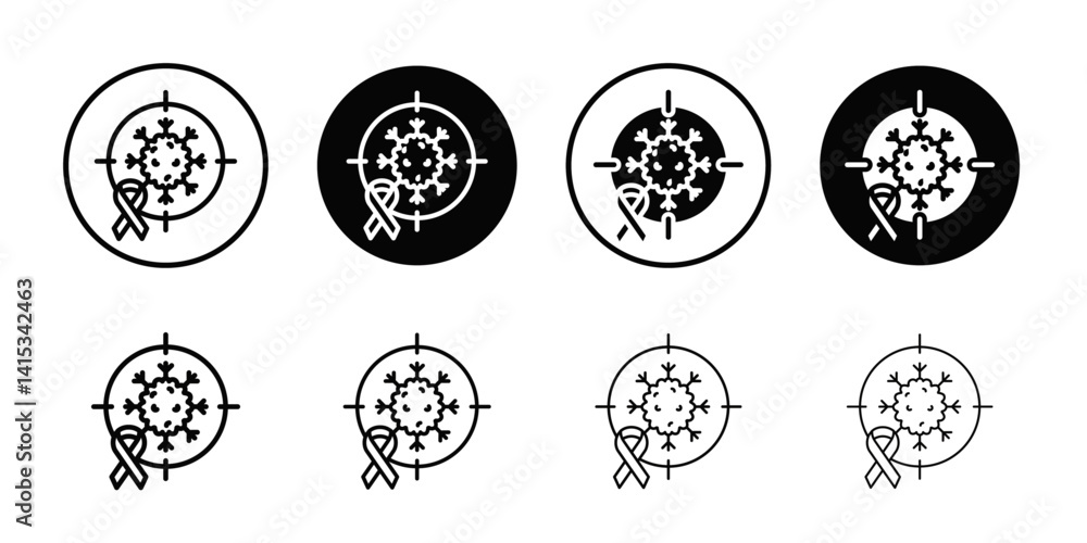 Oncology department icon Black and white outline vector Oncology department icon Black and white outline vector