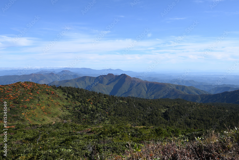 Zao mountain ridge, Miyagi, Yamagata, Japan