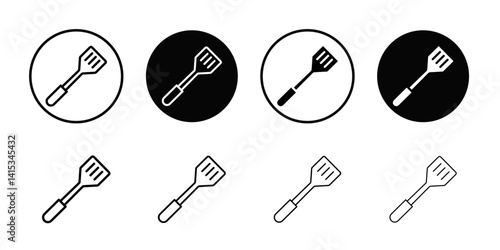 spatula icon Black and white outline vector