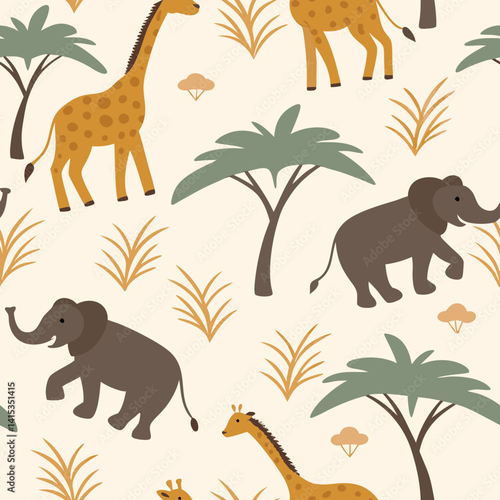 Seamless Vector of Animals Seamless Vector of Animals