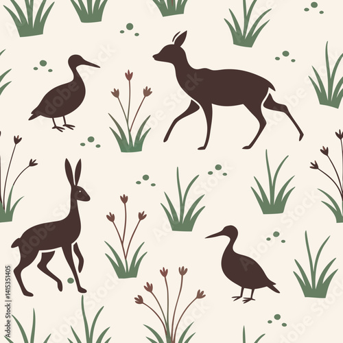 Seamless Vector of Animals