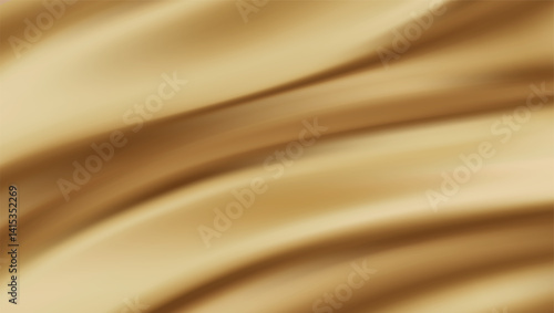 Gold soft surface. Abstract gold gradient background with smooth silk texture. Elegant golden luxury design