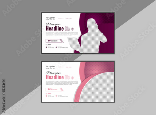 horizontal banner digital marketing agency and business web banner design