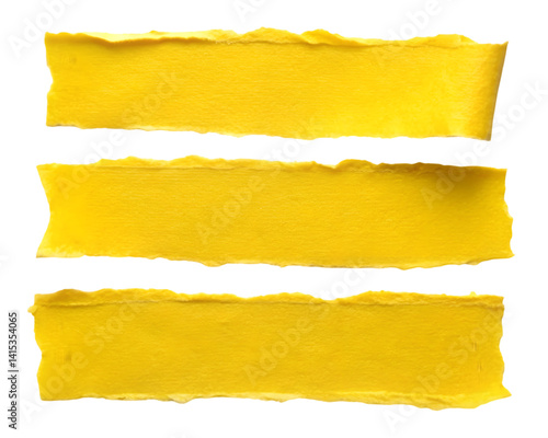 ripped paper torn edges strips isolated on a transparent background 