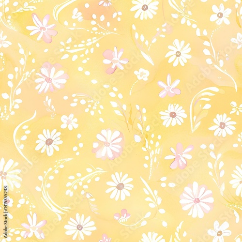 cute yellow pattern background