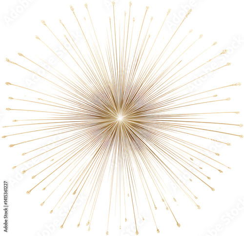 Abstract gold burst, explosion, starburst design