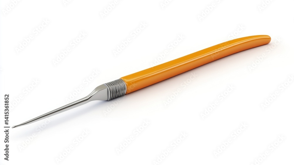 Miniature skin biopsy tool - friendly 3D cartoon render on white Miniature skin biopsy tool - friendly 3D cartoon render on white