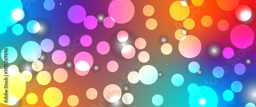 abstract purple background with circles. glowing party circle. Electric blend of colors with layered glowing shapes. Glowing colorful dots form a vibrant visual harmony.	