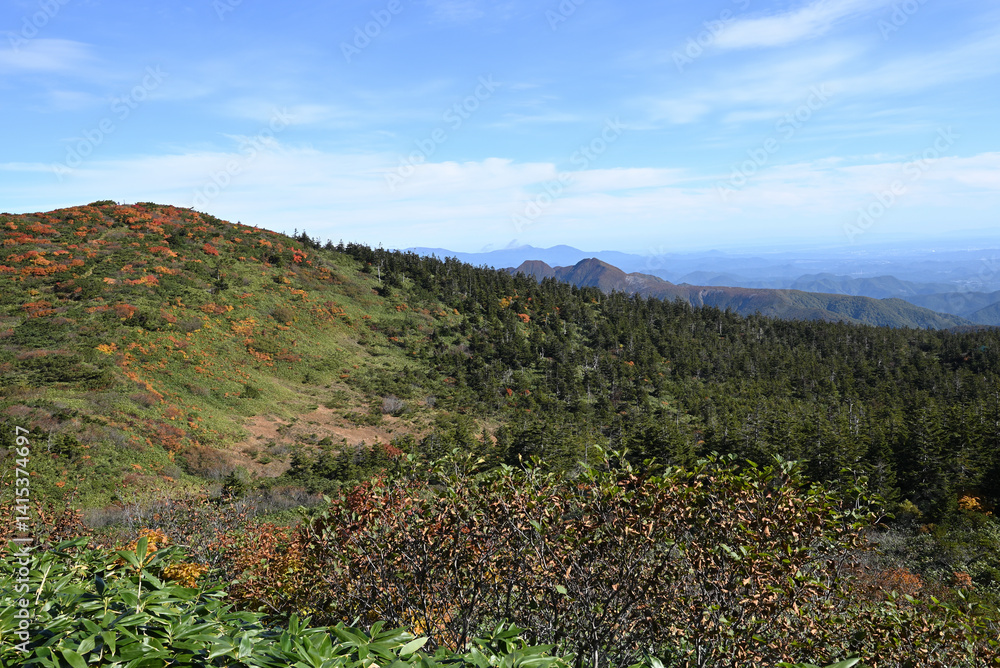 Zao mountain ridge, Miyagi, Tochigi, Japan