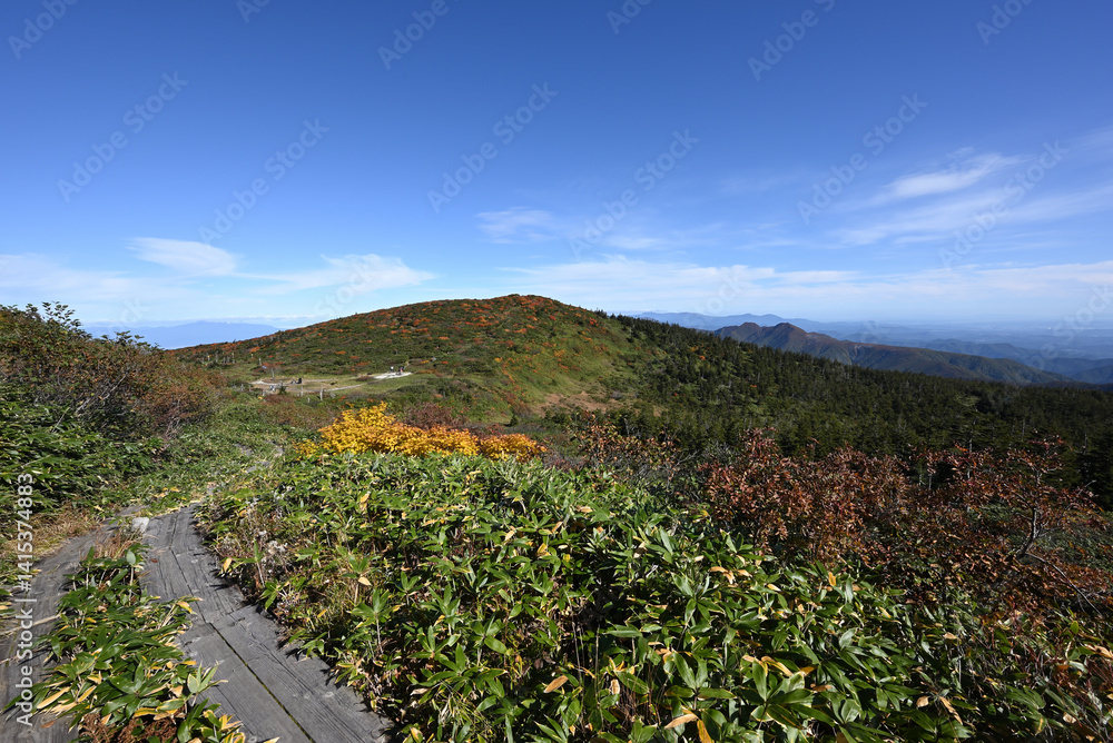 Zao mountain ridge, Miyagi, Tochigi, Japan