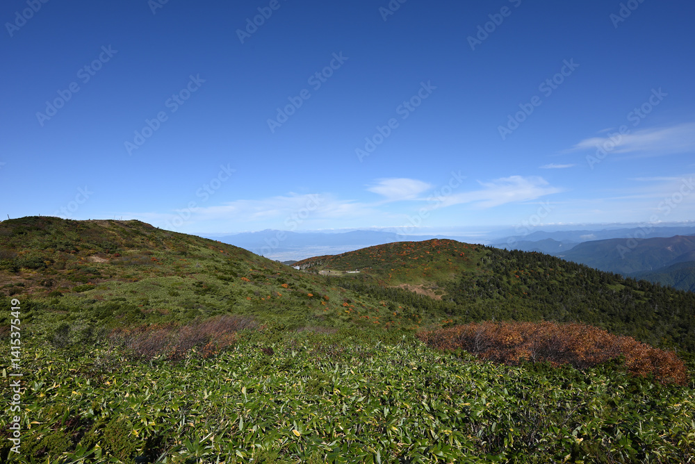 Zao mountain ridge, Miyagi, Tochigi, Japan