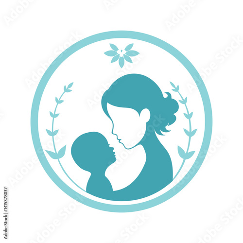 mother kissing baby forehead silhouette