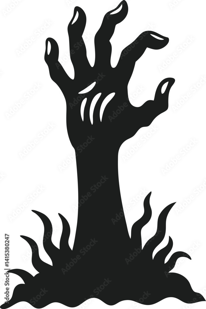 Obraz premium Crawling Zombie Hand Vector Artwork