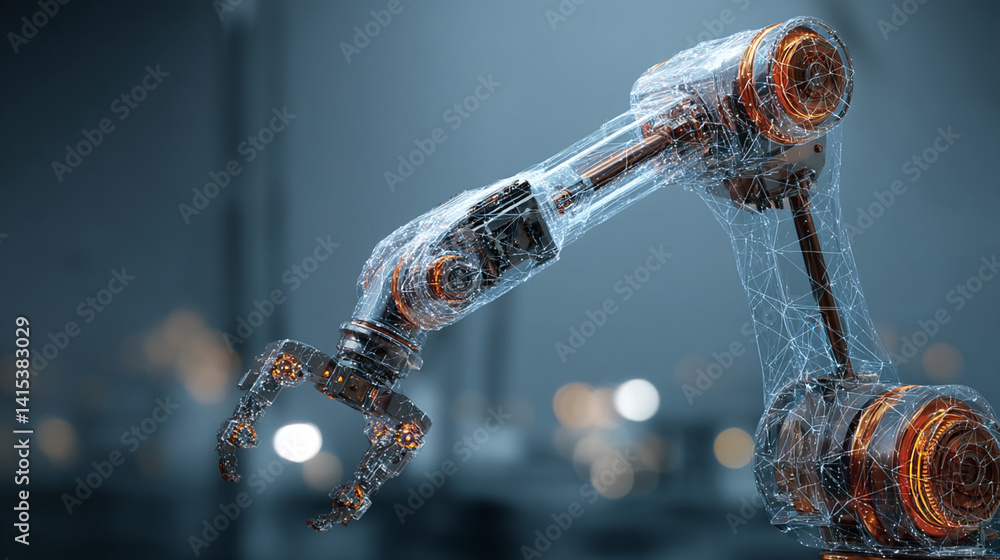 Advanced Robotic Arm for Industrial Automation: Precision Engineering with AI and Cybersecurity