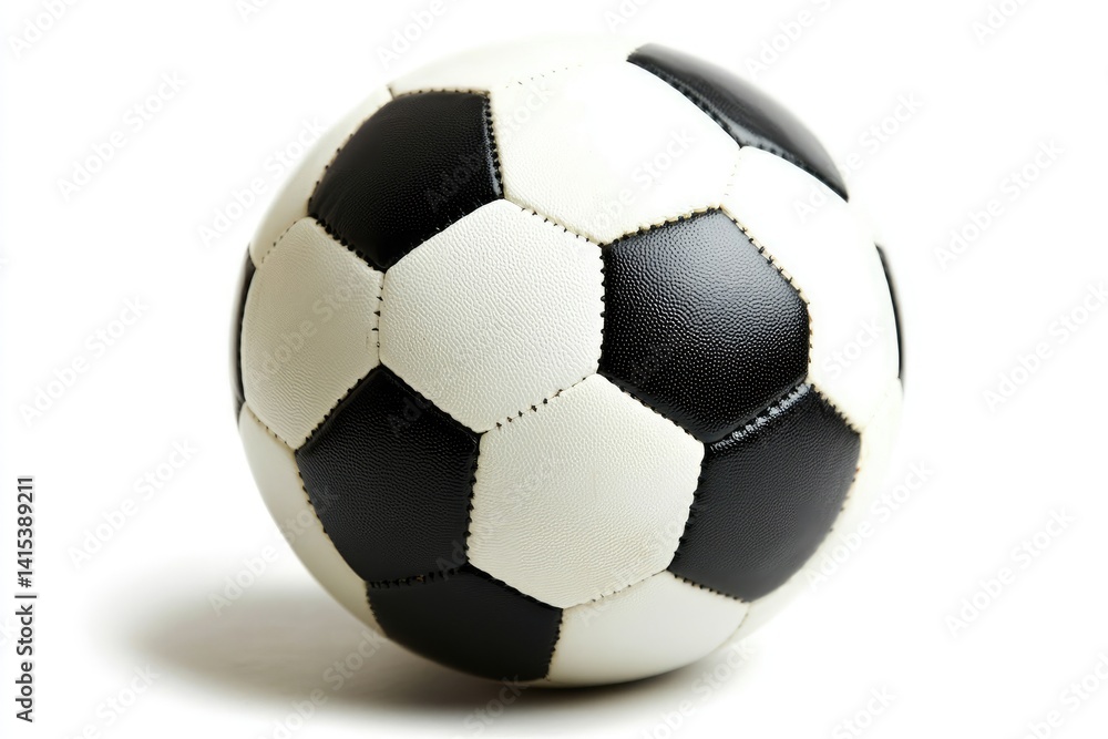 Fototapeta premium Classic black and white soccer ball