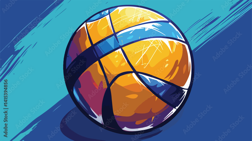 Fototapeta premium Volleyball Ball Icon Vector Illustration for Sports Designs