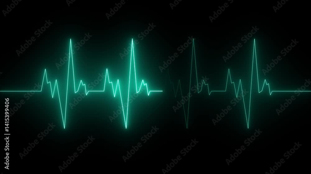 Glowing neon heartbeat rate Animation. Abstract digital heartbeat signal icon. glowing neon heart pulse. Heartbeat. Electrocardiogram motion Glowing neon heartbeat rate Animation. Abstract digital heartbeat signal icon. glowing neon heart pulse. Heartbeat. Electrocardiogram motion