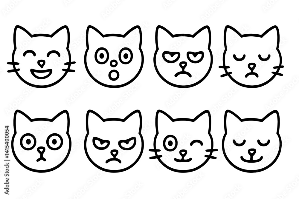 outline vector icons of AI and assistant settings: smart reply, automation, voice assistant, reminders, routines, personal info, device suggestions, data usage. style, no labelsLine vector icons of outline vector icons of AI and assistant settings: smart reply, automation, voice assistant, reminders, routines, personal info, device suggestions, data usage. style, no labelsLine vector icons of