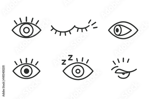 outline vector icons of digital love: heart app icon, heart notification, love message alert, digital heart, dating app, swipe heart, heart chat, emoji with heart eyes. set of line style icons in a