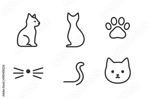 outline vector icons of mobile settings: airplane mode, Bluetooth, Wi-Fi, brightness, volume, battery saver, app permissions, notifications. set of line style icons in a modern, minimalist design.