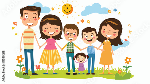 Family Design Vector Illustration on White Background for Creative Projects