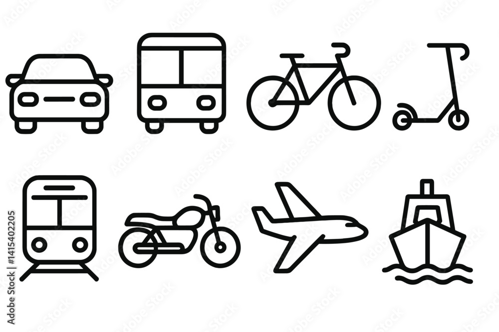 outline vector icons of baby transportation: stroller, baby car seat, carrier wrap, baby swing, bike seat, travel crib, sling, baby backpack. set of line style icons in a modern, minimalist design. outline vector icons of baby transportation: stroller, baby car seat, carrier wrap, baby swing, bike seat, travel crib, sling, baby backpack. set of line style icons in a modern, minimalist design.