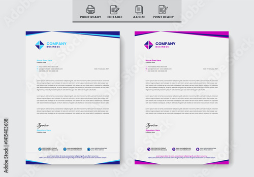 Unique Letterhead design template