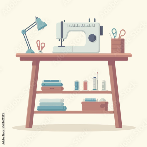 vector image of sewing machine