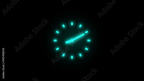 Wallpaper Mural Clock trick isolated animation, Simple count down clock isolated without rim Torontodigital.ca