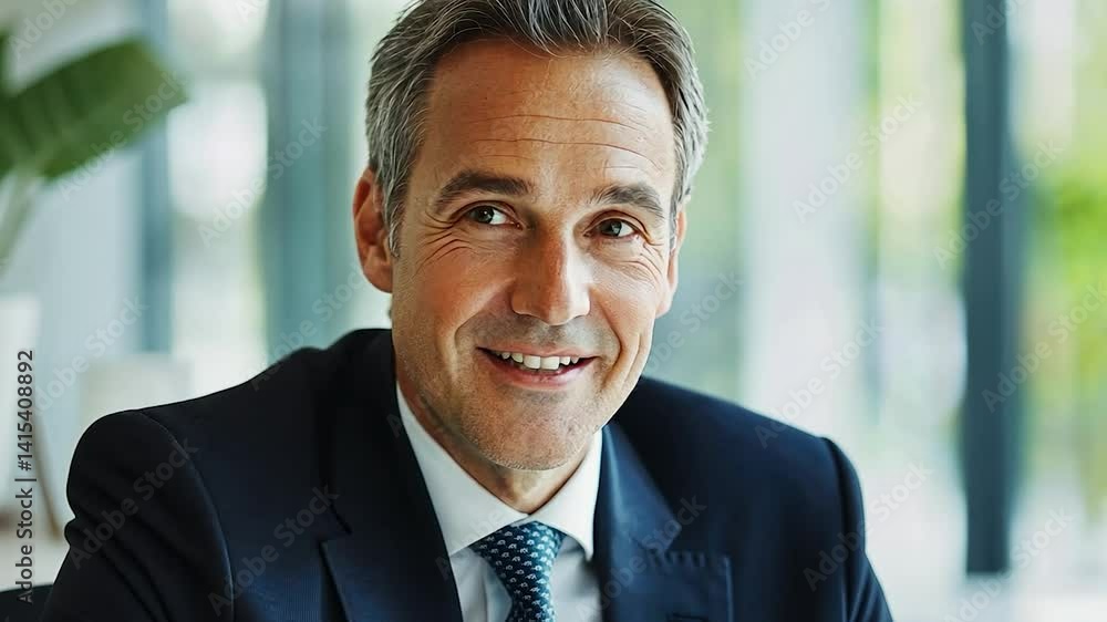 Businessman smiling confidently Businessman smiling confidently