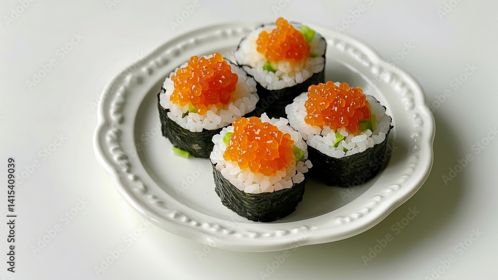 sushi with caviar sushi with caviar