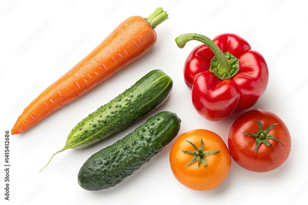 Collection vegetables isolated white background Collection vegetables isolated white background