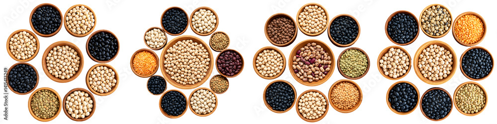 Assorted Indian Spices and Lentils in Bowls On Transparent Background
Assorted Indian Spices and Lentils in Bowls On Transparent Background