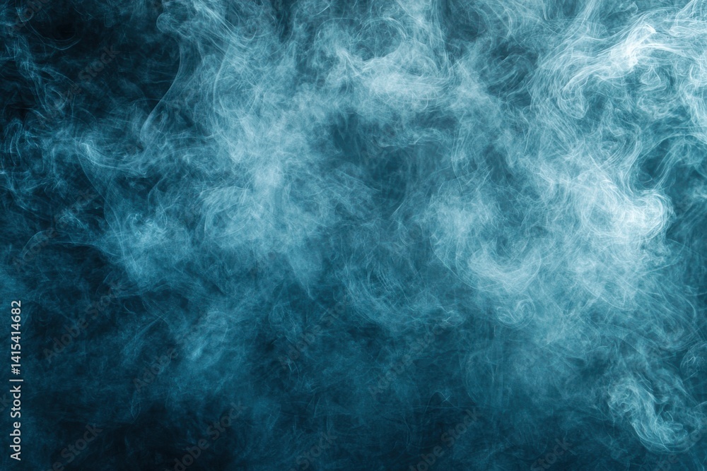 Obraz premium Ethereal Blue Smoke Abstract Background for Art and Design Projects