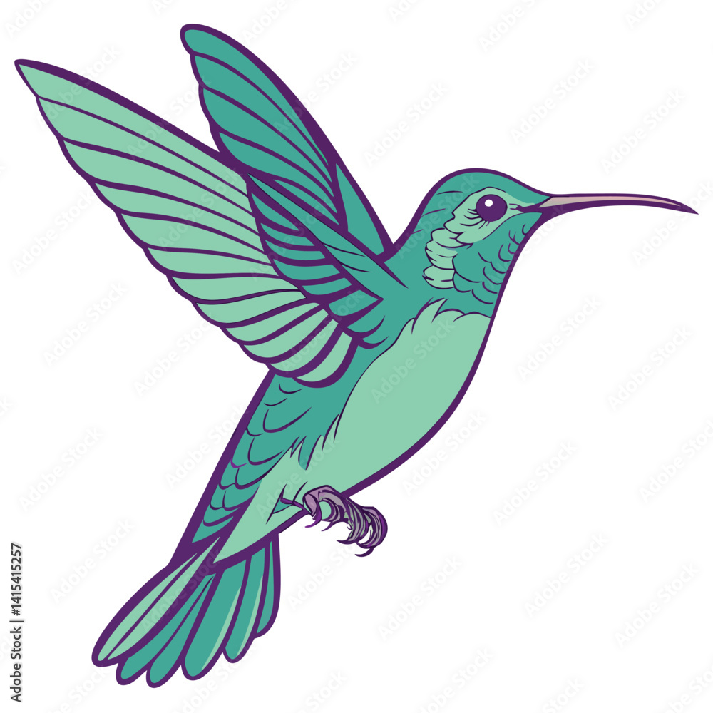 Fototapeta premium Minimalist Bird Silhouette and Colorful Exotic Bird Perched on Branch Collection.